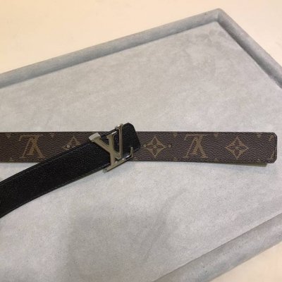 路易 Louis Vuitton 经典老花3.0Cm 小牛皮 双面两用