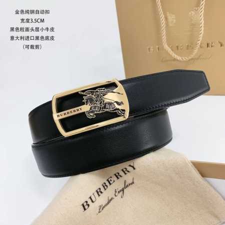 Made In Italy 批 配全套包装 品牌：巴宝莉海外原单 扣头材质：精品实心钢扣 带身材质正面：35Mm宽度采用双面采用进口头层牛皮腰带，纯钢质五金扣头 - 点击图像关闭