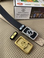 品名：古奇.Gu...Ci 原单 材质：原单牛皮腰带 百分百头层牛皮腰带保证真皮，24K纯钢扣，专柜原单品质、做工精细，时尚大牌，送人自用首选 包装： 请认准如