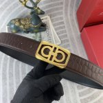 菲拉格慕 特种皮腰带系列 ，原厂五金精品不锈钢扣，手感柔软舒适 宽3.8Cm。