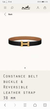 特 Hermes.爱马仕 官网同步 宽度38Mm 原版荔枝搭带身搭配原版精品钢扣，男装的经典搭配，可双面使用完美配饰！ - 点击图像关闭