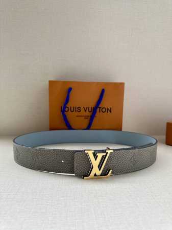 4.0宽:Lv官网同步进口荔技皮压花 搭配不锈钢经典挂扣 可双面使用 - 点击图像关闭