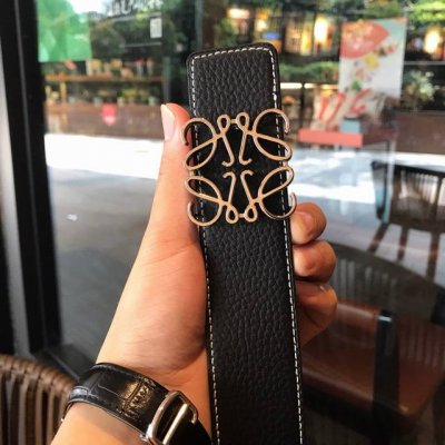 罗意威 Loewe 顶级原单专柜款 双面进口荔纹腰带，双面可用，搭配经典铜扣，宽度3.8Cm，工艺精湛、手感柔软、细腻，高端定制，永恒经典.