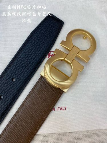 Ferragamo.菲拉格慕 全套包装包装 宽度3.5Cm 高级定制款男士皮带 双面进口牛皮 可双面使用 自行选择搭配 真材实料 很有质感 时尚经典不失风范 搭