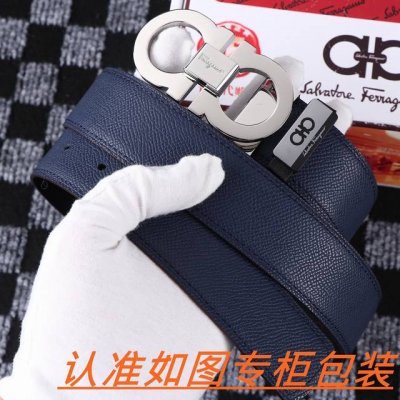 品名：菲拉格木原单 材料：百分百头层牛皮，保证真皮。24K纯钢扣双面可用专柜同等质量， 送人自用首选 包装： 请认准如图专柜包装，赠送打孔器，银联发票，宽度3.