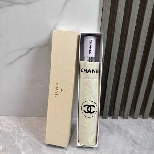 Chanel 香奈儿 飞机 夏季新款 全自动折叠晴雨伞 黑色涂层防晒有效阻隔紫外线99%，Upf 50 所以能起到伞下体感降温的效果！ 有效隔热，高效防晒 一把