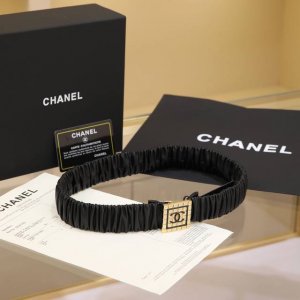 Chanel Cc方块 树脂白 与 黑 Logo小方块 黄铜Logo扣 小牛皮 银色金属 与 金色金属 3.0Cm精品 弹力十足 百搭 优雅 码数含扣S=65C
