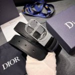 Dior迪奥 宽3.5Cm 新款 男士腰间实用与点缀腰带，进口头层牛皮转动金属扣，低调有品质高奢大气 双面使用