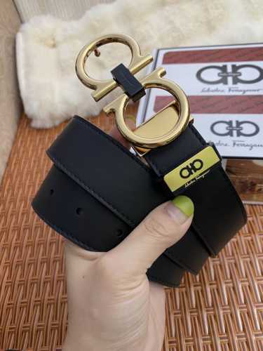 品名：菲拉格幕 原单皮带 材质：原单牛皮腰带 百分百头层牛皮腰带保证真皮，24K纯钢扣，专柜原单品质、做工精细，时尚大牌，送人自用首选 包装： 请认准如图专柜包