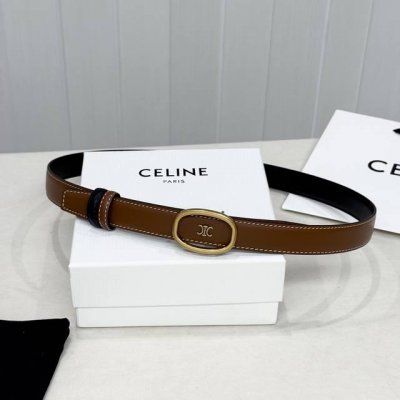 Celin E新品立体浮标扣女士腰带 意大利进口小牛皮 搭铜扣 宽度2.5双面佩戴