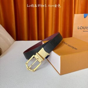 Louis Vuitton Frog腰带系列 双面可用 原厂五金 精致手工绘边 柔软舒适 宽3.0Cm