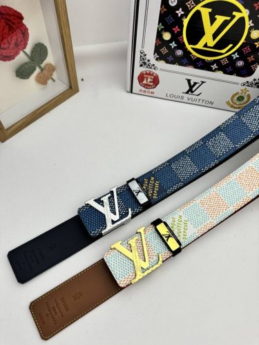 品名：LV..路易..威登原单 材质：原单牛皮腰带 百分百头层牛皮腰带保证真皮，24K纯钢扣，专柜原单品质、做工精细，时尚大牌，送人自用首选 包装： 请认准如图