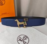 HermèS爱马仕 双头尖 两面手掌纹 定金品质 双面头层牛皮 寸半38Mm 配H新款珐琅亮金 银扣 顶级