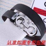 品名：菲拉格木原单 材料：百分百头层牛皮，保证真皮。24K纯钢扣双面可用专柜同等质量， 送人自用首选 包装： 请认准如图专柜包装，赠送打孔器，银联发票，宽度3.