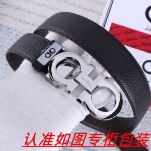 品名：菲拉格木原单 材料：百分百头层牛皮，保证真皮。24K纯钢扣双面可用专柜同等质量， 送人自用首选 包装： 请认准如图专柜包装，赠送打孔器，银联发票，宽度3.