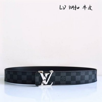 特 Lv[正] 男士腰带宽度4.0 进口双面牛皮 简单大方 佩戴效果非常不错 送礼自用最佳推荐