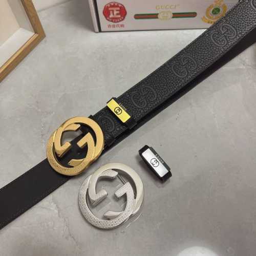 品名：古奇.Gu...Ci 原单 材质：原单牛皮腰带 专柜原单品质、做工精细，时尚大牌，送人自用首选 包装： 请认准如图专柜包装赠送打孔器手提袋专柜礼盒宽度3.