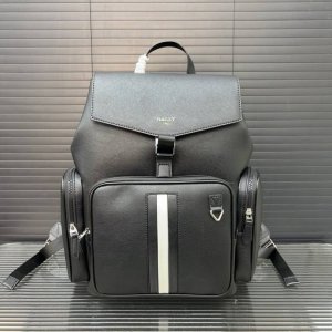 Bally 巴利 Mythos 彩带条纹双肩包 男士背包 书包 经典百搭 实物拍摄 原厂原版面料 高端品质 配送防尘袋 30 X 42 Cm。