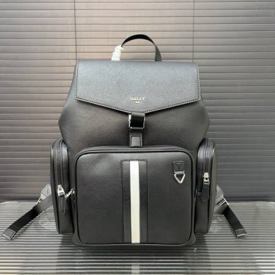 Bally 巴利 Mythos 彩带条纹双肩包 男士背包 书包 经典百搭 实物拍摄 原厂原版面料 高端品质 配送防尘袋 30 X 42 Cm。