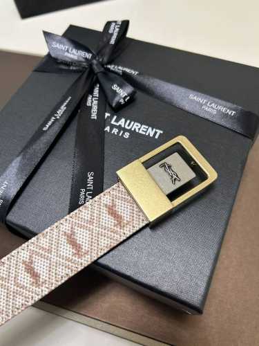 特P210 Ysl 经典Y字标志性Logo-- Monogarm All Over系列面料布满 Ysl 压花图案 真皮衬里新款全效印花 进口头层南非底皮宽度3.