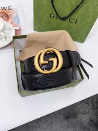 特 Gucci 4.0Mm 男款 双面原厂皮料 精品专柜扣头 高端品质 休闲百搭 专柜同款 - 点击图像关闭