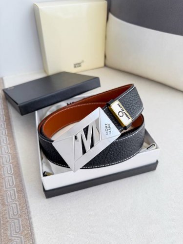品名：万宝龙.Montblanc原单 腰带 皮带 型号：挂扣，新款原版经典精品挂扣，实物拍摄，原版头层牛皮 材料：百分百头层牛皮，保证真皮。双面可用专柜同等质量