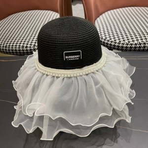 Burberry巴宝莉 2025新款小香度假风大沿盆帽草帽 旅行必备 超好搭配 赶紧入手