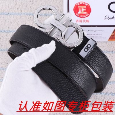 品名：菲拉格木·腰带原单·皮带 材料：百分百头层牛皮，保证真皮。24K纯钢扣双面可用专柜同等质量， 送人自用首选 包装： 请认准如图专柜包装，赠