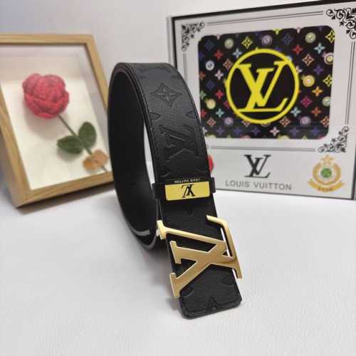 品名：Lv..路易..威登 材质：原单牛皮腰带 百分百头层牛皮腰带保证真皮，24K纯钢扣，专柜原单品质、做工精细，时尚大牌，送人自用首选 包装： 请认准如图专柜
