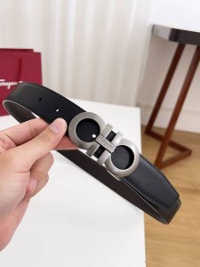 顶级原单复刻版 ，配送专柜全套礼盒包装进口原厂头层牛皮皮带 Ferragamo.菲拉格慕 支持nfc扫码 宽度3.5Cm 高级定制款男士腰带 双面进口牛皮 可双