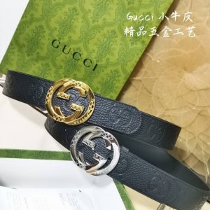 Gucci古奇 男士 宽度4.0Cm 简单大方 精品五金 进口皮 佩戴效果非常棒 送礼自用佳品！推荐！
