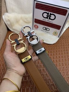 品名：菲拉格幕 原单皮带 材质：原单牛皮腰带 百分百头层牛皮腰带保证真皮，24K纯钢扣，专柜原单品质、做工精细，时尚大牌，送人自用首选 包装： 请认准如图专柜包