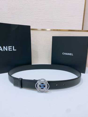 Chanel 春夏新款 小牛皮与黄铜Cc搭扣 精致细腻 光滑优雅 3.0Cm
