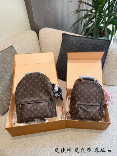 男生女生都能驾驭的一只Lv老花双肩包 老花经典百搭耐造 好看不过时 容量超级 日常通勤都好用 尺寸：约大号38*28*10Cm 中号20×27 双盒