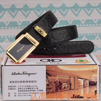 品名：菲拉格木皮带原单腰带 材料：百分百头层牛皮腰带，保证真皮皮带，专柜原单品质、做工精细，送人自用首选 包装： 请认准如图专柜包装，赠送打孔器，银联发票，宽度
