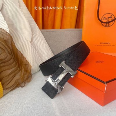 爱马仕 Hermes 原单爱马仕，宽3.8Cm进口原版皮带身，双面可两面用，精品电镀五金 ！