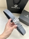 宽度4.0Cm Versace 范思哲 此款腰带的搭扣饰有品牌标志性的 哑色扣头 金 银色闪光Virtus五金配件。 DDD