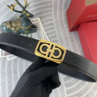 菲拉格慕 特种皮腰带系列 ，原厂五金精品不锈钢扣，手感柔软舒适 宽3.8Cm。