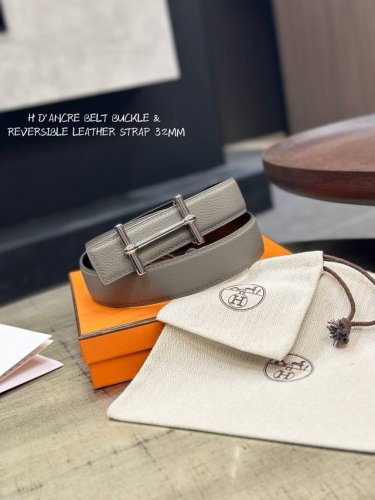 特 H D’Ancre Belt Buckle & Reversible Leather Strap 32Mm