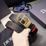 Dior迪奥 宽3.5Cm 新款 男士腰间实用与点缀腰带，进口头层牛皮转动金属扣，低调有品质高奢大气 双面使用