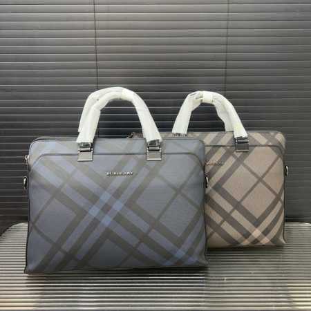 Burberry 巴宝莉 男士格子公文包 电脑包 斜挎手提包 经典百搭 实物拍摄 原厂原版面料 高端品质 配送防尘袋 38 X 27 Cm。 - 点击图像关闭