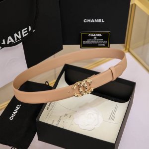 chanel 24S Cc 珍珠 水钻 白 与 黑 字母 Logo搭扣 黄铜金属小牛皮腰带 手感柔软 细腻 3.0Cm 码数75- -