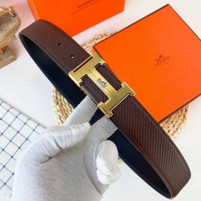 爱马仕 特种皮腰带系列 ，原厂五金精品不锈钢扣 手感柔软舒适 宽3.8Cm。