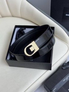 特 2025 开春秀款Saint Laurent 圣罗兰女士腰带皮带 原厂真金电渡扣头，意大利原厂皮，宽3.0Cm，代购级。