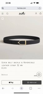 特P190 H Erin Belt-Togo-32Mm 爱马仕（HermèS）男款腰带以其精湛的工艺、高品质的材料和经典的设计而备受推崇，是男士时尚配饰中的顶级