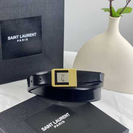 特 开春秀款Saint Laurent 圣罗兰女士腰带皮带 原厂真金电渡扣头，意大利原厂皮，宽3.0Cm，代购级 - 点击图像关闭