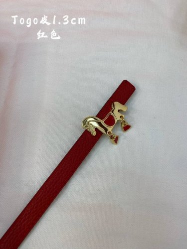 官网同步-Hermes-Glenan皮帶扣&雙面皮腰帶 13Mm 鍍鈀金属皮带扣 小牛皮双面腰带