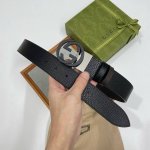 特 Gucci 古奇官网经典 正品规格 3.8Cm原版品质头层小牛皮压花 进口头层底 双G抛光旋转亮面扣