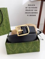 古～奇 专柜同款、宽度4.0 双面原厂皮料，高品质 纯铜扣 顶级