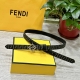 Fendl芬迪专柜同款 宽20Mm 原版定制布料 单环皮带钢扣 Ff图案布料材质 棕色皮革内衬 单钉镀钯金属配件 时尚潮流 经典系列